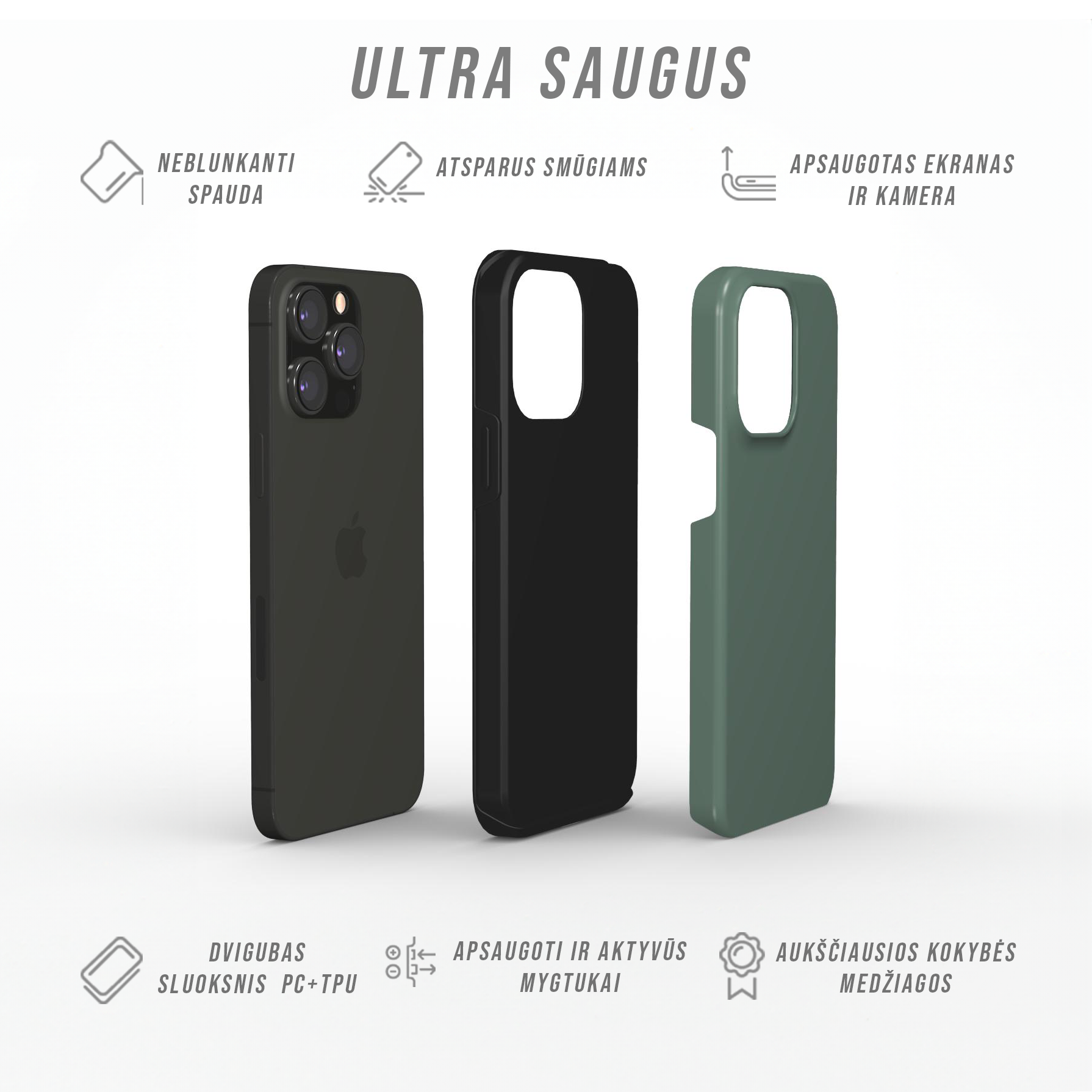 Saugiausi telefono dėklai We Are Not Gods